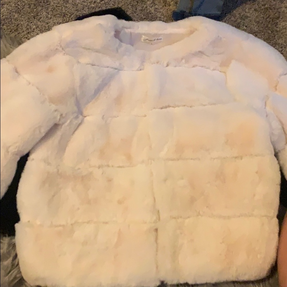 White fo fur jacket